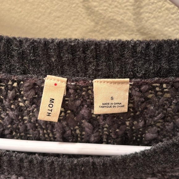 Moth woman's grey and dark grey cool sweater - Picture 6 of 10